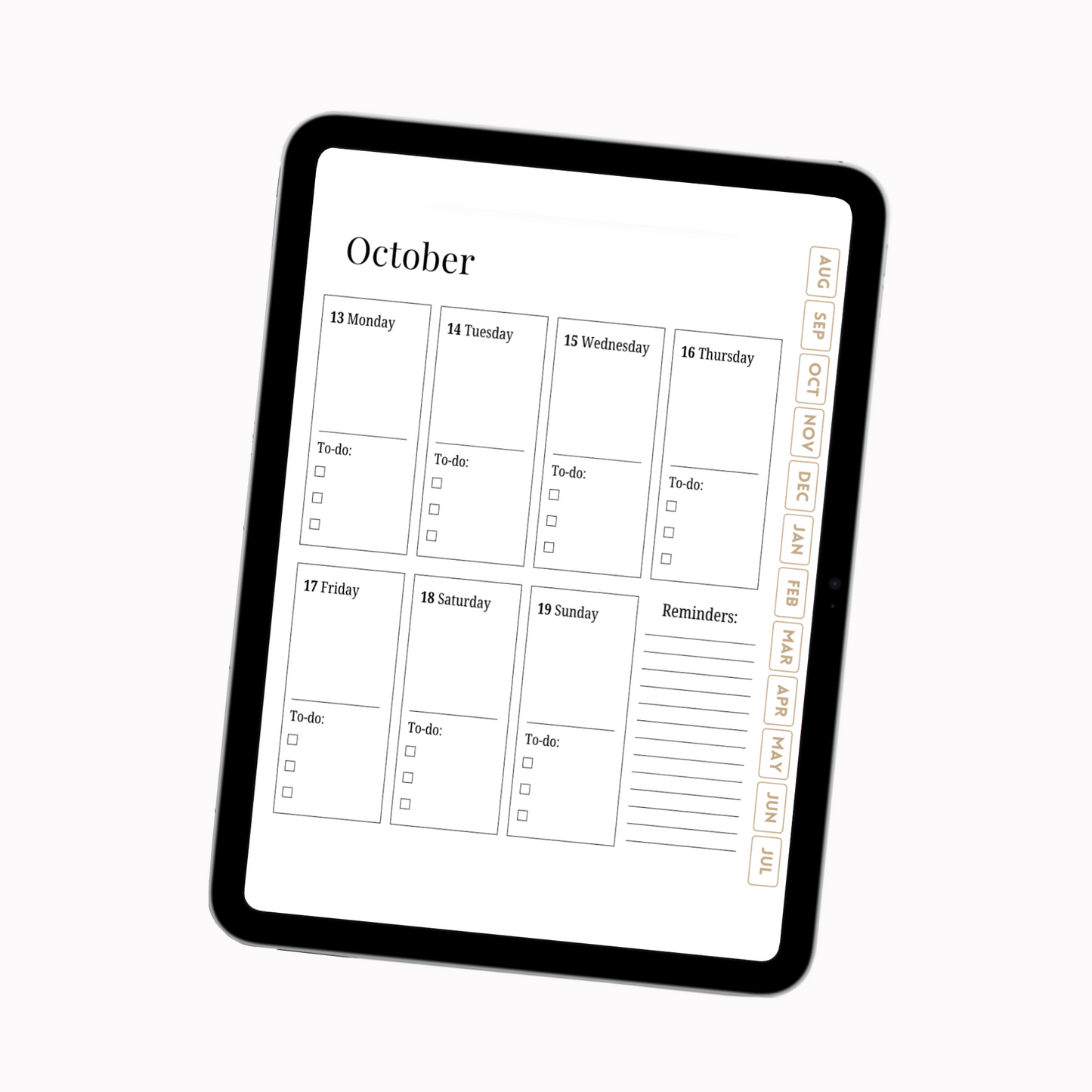 Digital Student Planner - White