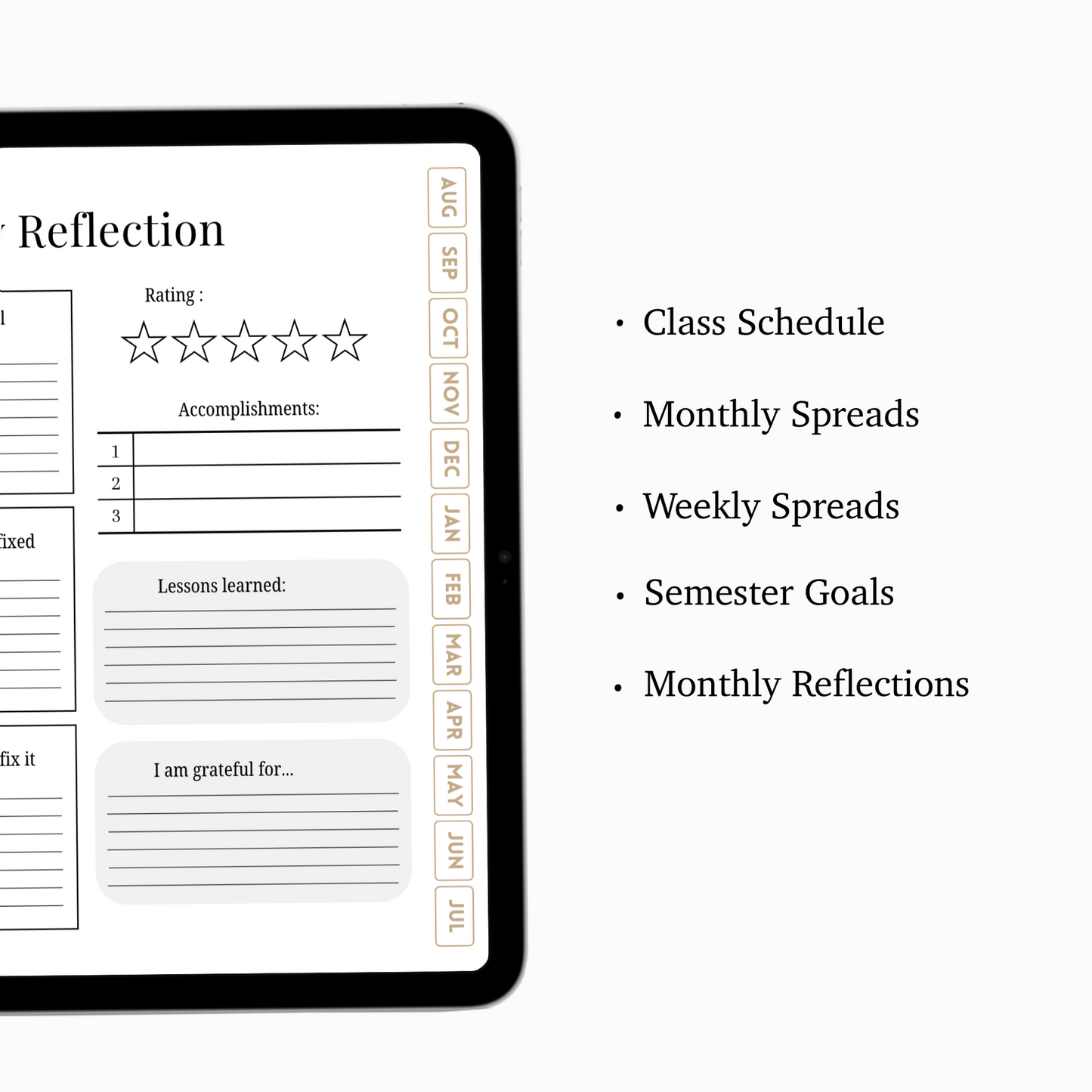 Digital Student Planner - White
