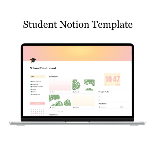 Ultimate Student Notion Template - Sunrise